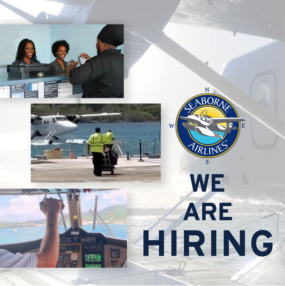 FlySeaborne's tweet photo. SEABORNE UPDATES: We are hiring!

Seaborne employees are our biggest asset &amp; we take pride in recognizing their success &amp; achievements.
Check out our job opportunities &amp; become a part of the best seaplane airline in the Caribbean.

https://t.co/P9jkyZs3XF

#seaborneairlines https://t.co/7KEfLA4QQF