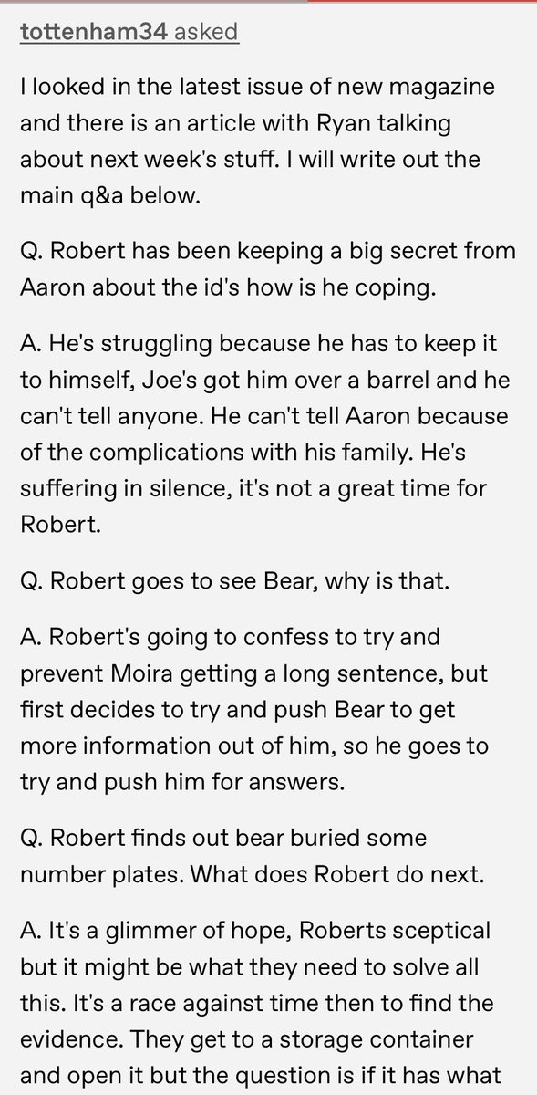 alwaysrobron's tweet photo. Just saw this on tumblr, little Q&A with Ryan!! ๐คญ๐คญ#robron https://t.co/nRPkCB70d0