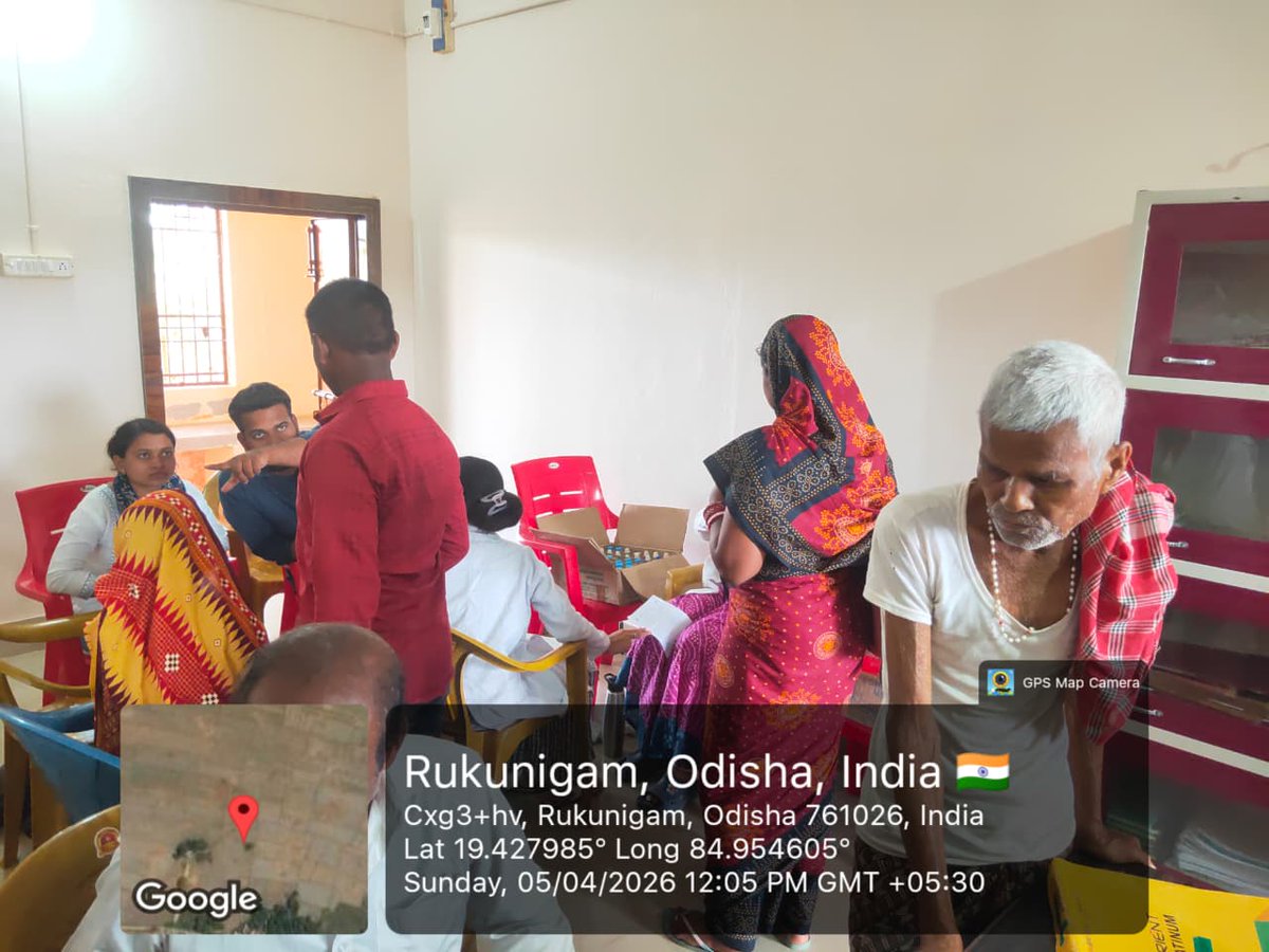 OdishaAyush's tweet photo. Rural Health Camp at Baulagaun near Chatrarpur,  organised by Bijupatnaik Medical College &amp; Hospital, Berhampur, on  the eve of the celebration of  Homoeopathic Week Celebration on 05.04.2026 https://t.co/zEQEROc68a