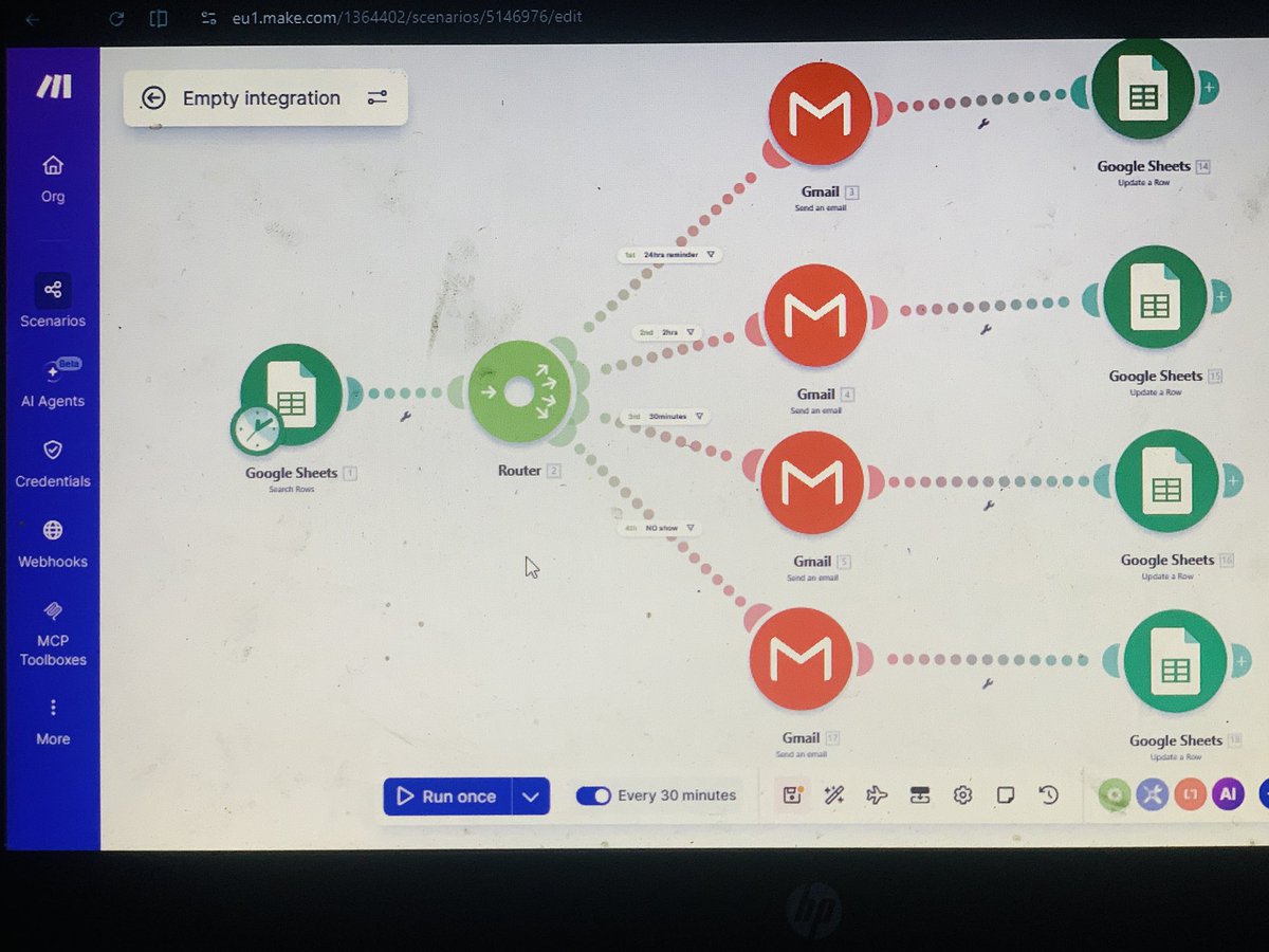 Josh_maestro09's tweet image. Presenting my second AI Agent
An Appointment Reminder &amp;amp; No-Show Recovery System.

Every service business has a silent revenue killer.

It doesn't show up on your balance sheets
It doesn't trigger an alert

And it's costing your business/agency
@omoalhajaabiola 
#aiagent #make.