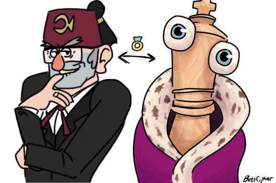 ButtCipher's tweet photo. I drew this for my friend's birthday last week LMAO Their ship name is stinger 

#StanPines #Kinger #GravityFalls #TADC https://t.co/OPjwA146t6
