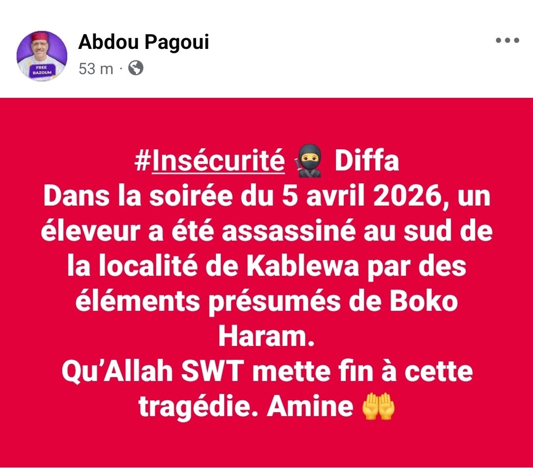 ighazer's tweet photo. #Niger 🥷 #Insécurité 🥷 #Diffa https://t.co/hnJDDAylGX