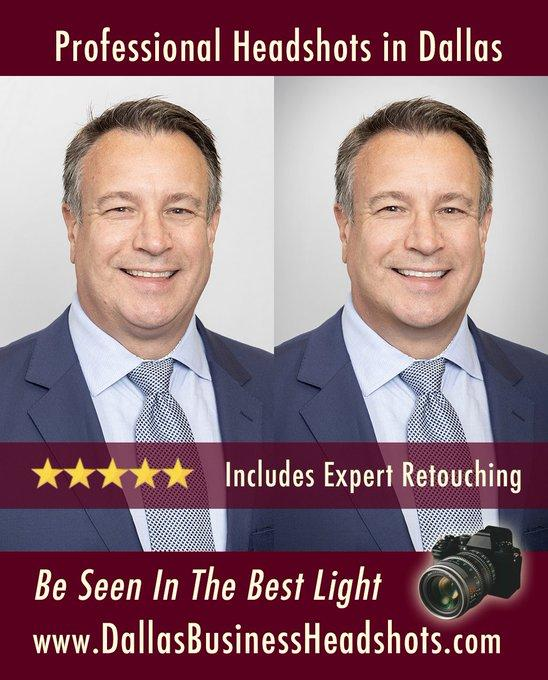 PortraitPhotos's tweet photo. https://t.co/Wh27acTCMi I provide the highest-rated business headshots in Dallas - for a good reason. Executives who understand the value of being liked and trusted to open up more business deals love my results. The professional lighting, the precision posing and the expert headshot retouching.

The photoshoot itself is super efficient on your time, while the post-processing is tedious. There is lots of attention to detail - to the degree that you that will not find anywhere else, for any price. #DallasHeadshots #HeadshotsInDallas #DallasHeadshotPhotographer 

See less