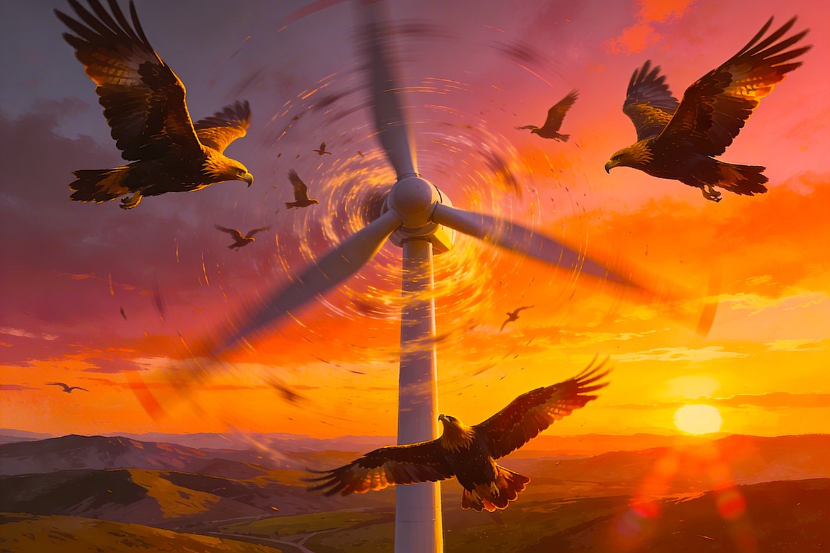 TShepstone's tweet photo. Wind Power Does More Than Kill the Eagles That Happen By; It Repeatedly Draws Them In, Then Kills Them.

https://t.co/UpfWcgFGw6

#Wojick #Wyoming #CFact #Feds #Wind #WindEnergy #WindProjects #Eagles #GoldenEagles #EcologicalTrap https://t.co/JNGDIlKEXm