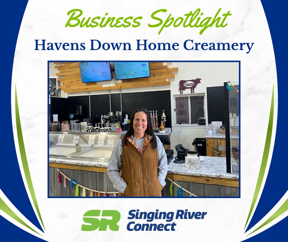 SRConnectMS's tweet photo. Havens Down Home Creamery in Lucedale is proud to have Singing River Connect as their #trustedlocal provider of lightning-fast fiber internet. 
If you own or operate a business, visit https://t.co/bRs3YXYCKD to see which package meets your needs. https://t.co/frGtudZdJC