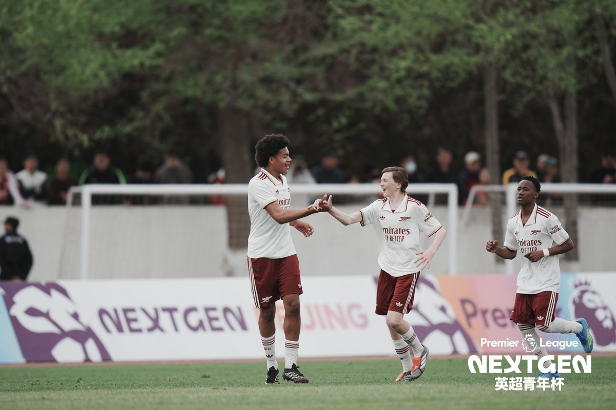 PLYouth's tweet photo. Three wins for the three Premier League under-15 sides at the NextGen Beijing Cup 🏆

@WolvesAcademy 2-0 Hong Kong Elite
Beijing FA 0-5 @AVFCOfficial 
Shijiazhuang Gongfu 0-1 @ArsenalAcademy https://t.co/zVyDpKeNMp