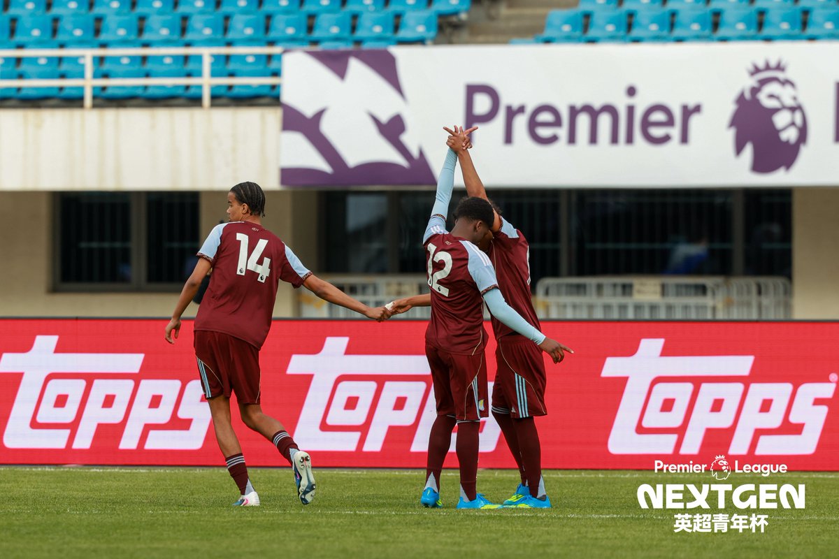 PLYouth's tweet photo. Three wins for the three Premier League under-15 sides at the NextGen Beijing Cup 🏆

@WolvesAcademy 2-0 Hong Kong Elite
Beijing FA 0-5 @AVFCOfficial 
Shijiazhuang Gongfu 0-1 @ArsenalAcademy https://t.co/zVyDpKeNMp