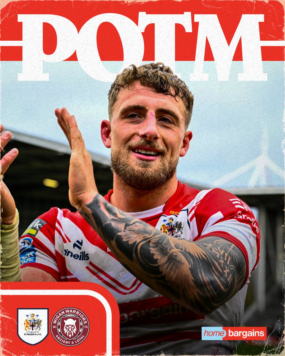 Saints1890's tweet photo. 🪽 Wingy wanted that win 😤

You chose Jake Wingfield as the @homebargains Player of the Match from our Good Friday win over Wigan 🌟

#COYS | #RivalsRound https://t.co/oroPvzqFGG