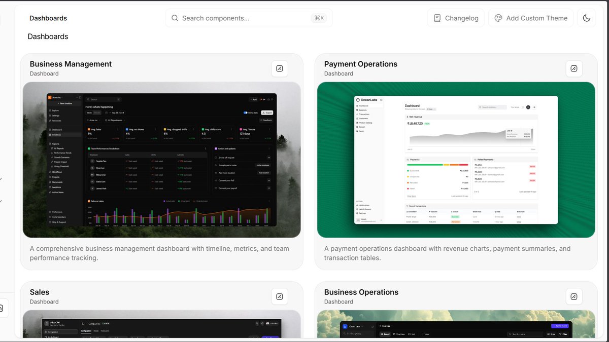 Watermelon UI has dashboard components as well which you can use directly in your projects and ship fast.…