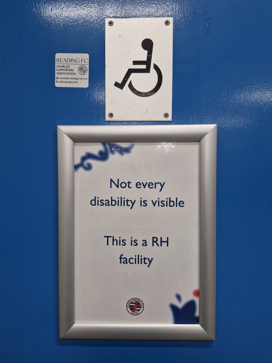 ReadingFCDSA's tweet image. New signage at the Stadium today. Small differences make a big impact. #readingfc #disability #inclusion
