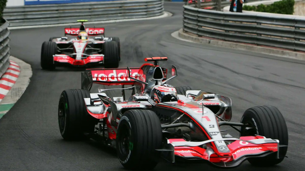 F1lippos's tweet image. Fernando Alonso and Lewis Hamilton, 2007 Monaco GP 🇪🇸🇬🇧

#V8