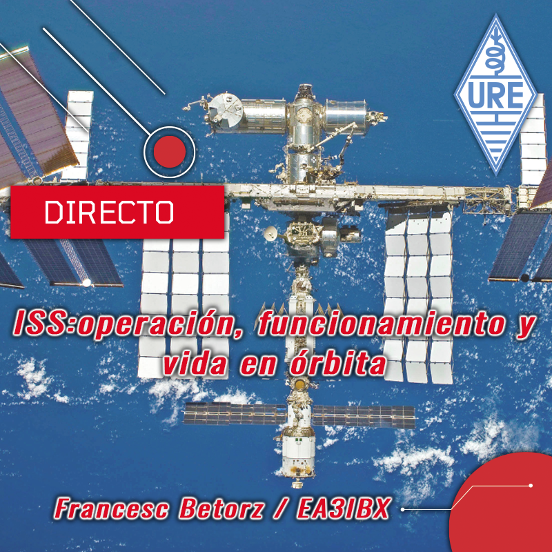 ure_es's tweet photo. El miércoles 8 de abril a las 19:30 EA-Peninsular (CEST), 17:30 UTC, se transmitirá por el canal YouTube de URE la charla “ISS: operación, funcionamiento y vida en órbita”, en la que participará Francesc Betorz (EA3IBX). Podréis seguir la charla en: https://t.co/YD02dsPfL9 https://t.co/LdrOzQj6Om