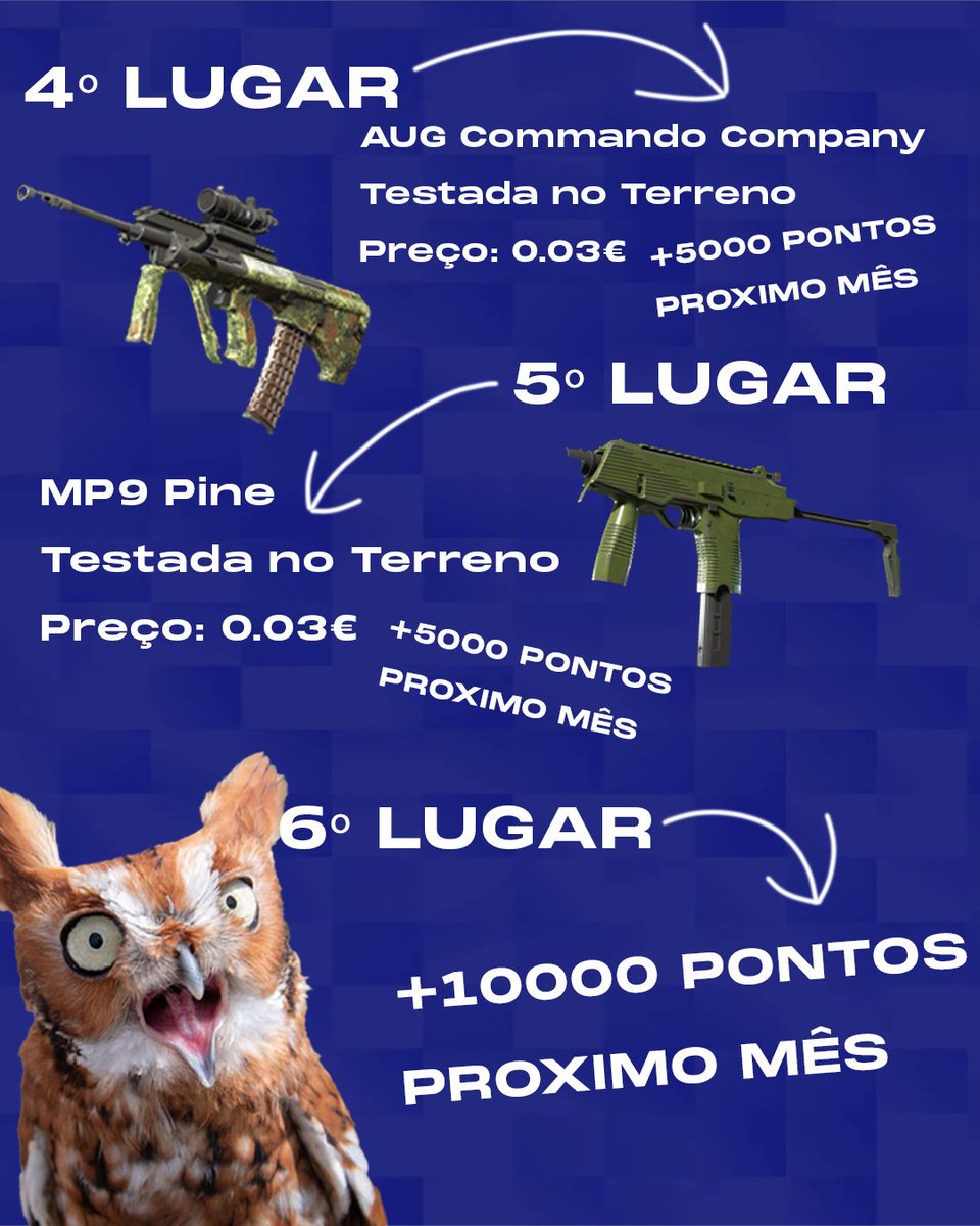 0wl011's tweet photo. Queres ganhar SKINS DE GRAÇA? Basta assistir a Twitch do Coruja! 
Além de gratuita ainda é "engraçada"
Estas são as skins para este mês!
Vejo-te no chat Corujinha <3 https://t.co/mnJFrmXXD9
