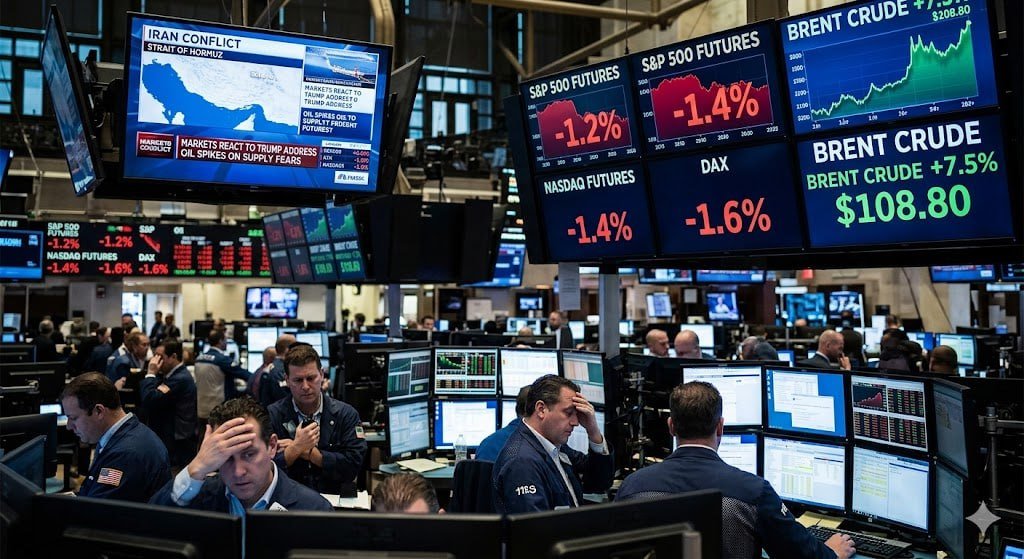 SinanAydini's tweet photo. Global Markets Plunge as Trump’s Iran Address Disappoints Investors and Oil Prices Surge

📌Global financial markets experienced significant turbulence following President Trump’s prime-time address regarding the ongoing Iran conflict, which failed to provide the clarity ... https://t.co/yDFU8ZaWey