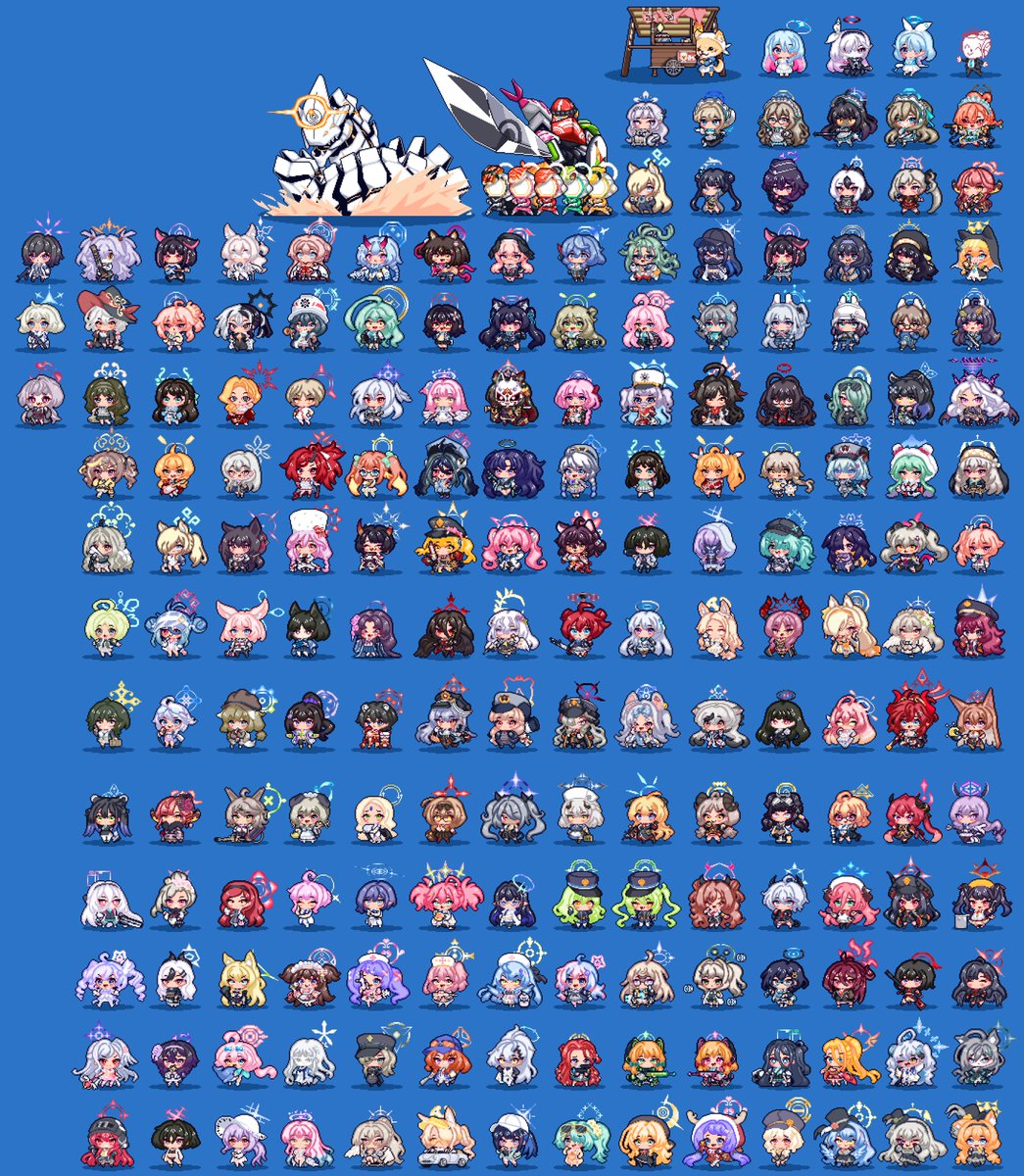 Rode_Jart's tweet photo. Day 182 -  シュロ               

#BlueArchive #블루아카 #ブルアカ #pixelart #ドット絵 https://t.co/S3g2mymtVQ