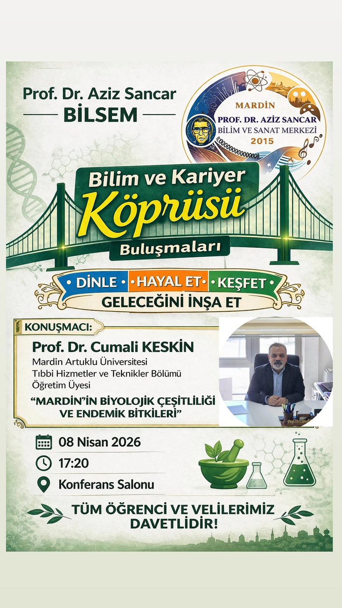 Mardin-Prof. Dr. Aziz Sancar BİLSEM tweet media