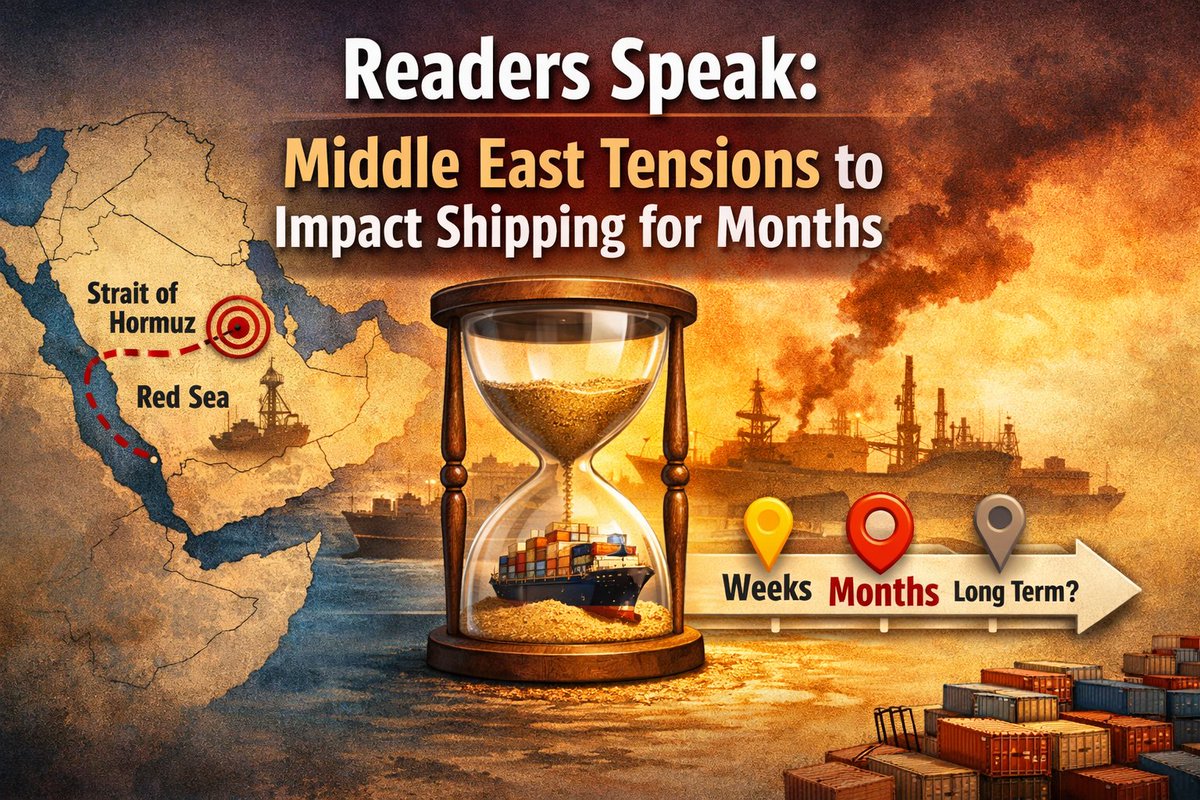 container_news's tweet image. 📢 #Readers #Speak: #Middle #East tensions to impact #shipping for months

👉 Read here: container-news.com/readers-speak-…