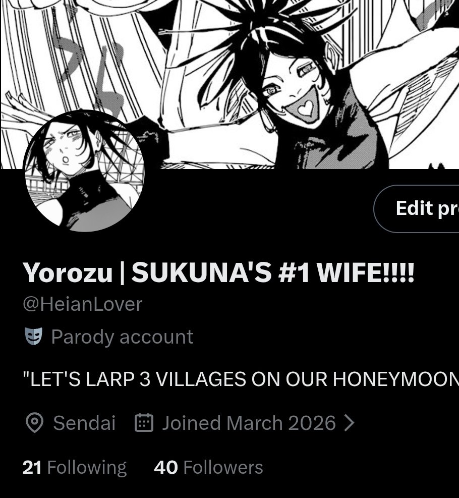 Yorozu | SUKUNA'S #1 WIFE!!!! tweet media