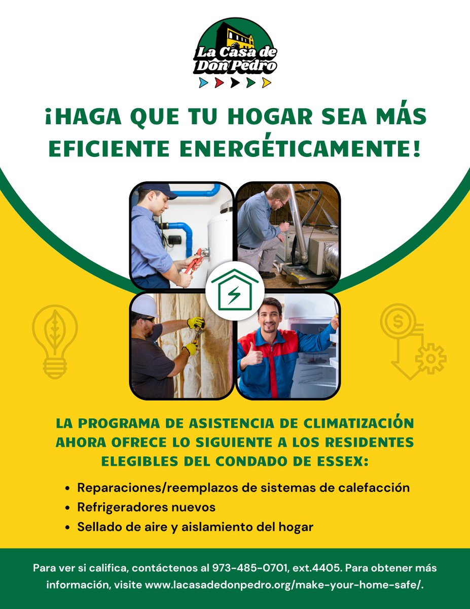 LaCasaNwk's tweet image. Get heating system repairs, home insulation and more at La Casa De Don Pedro!

Easily apply online at lacasadedonpedro.org/make-your-home… today!

#energyefficient #weatherization #financialassistance #socialservices #lacasadedonpedro