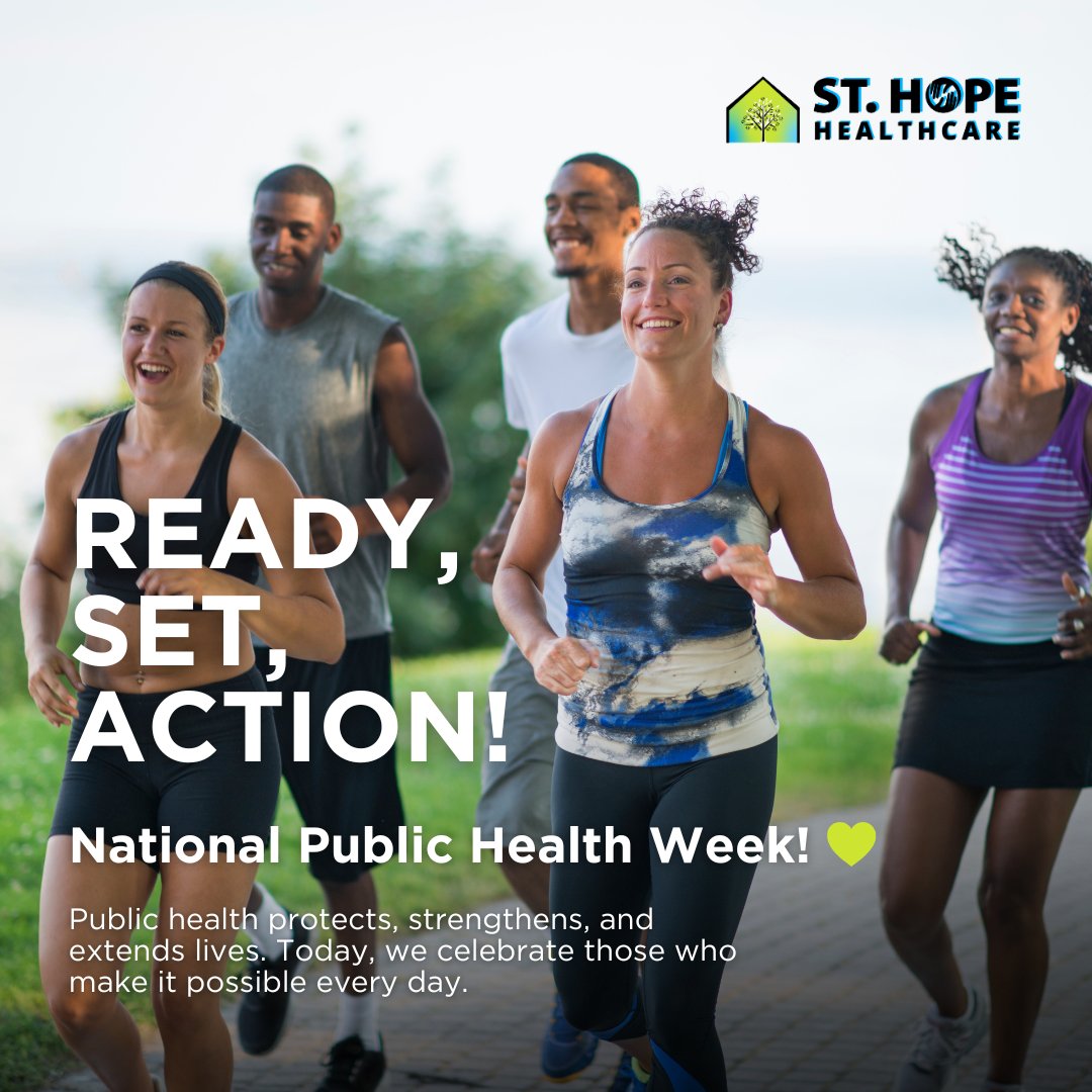 Offering_Hope's tweet photo. This National Public Health Week (April 6–12), we’re taking a moment to appreciate the care, protection, and support that public health brings into our everyday lives. 💙

From safeguarding our families to helping our communities thrive, public health makes a difference in ways we don’t always see. This year’s theme, “Ready. Set. Action!”, reminds us that creating healthier futures starts with all of us.

Every day, our team shows up with that same commitment—expanding access to care, supporting each patient, and helping our communities stay strong and well.

We’re proud to celebrate the impact of public health and the people behind it.

#NPHW #PublicHealthMatters #StHopeHealthcare #HealthyCommunities