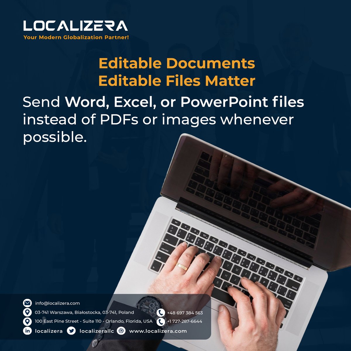 localizerallc's tweet photo. Sending the right materials from the start helps translators work faster and keep your message consistent.
Here are things clients often forget to send to the translation agency! Choose Localizera’s services!
https://t.co/Evr7X00P2Y

#Translation #Localization https://t.co/Kw6Q5lGvnh