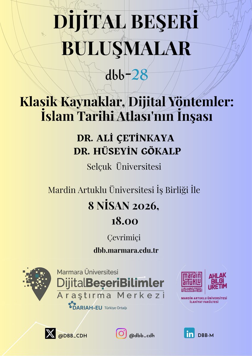 Dijital Beşeri Bilimler M.|Center f DH |Marmara Ü tweet media