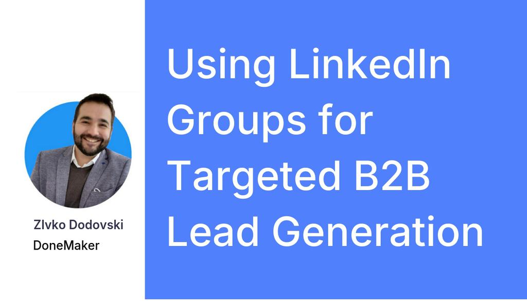 donemakerapp's tweet photo. Use LinkedIn search to find groups using relevant keywords tied to your ICP (Ideal Customer Profile).

Read more 👉 https://t.co/VmcTCK9nXD

#donemaker #entrepreneur #business https://t.co/kwiCWeeIhc
