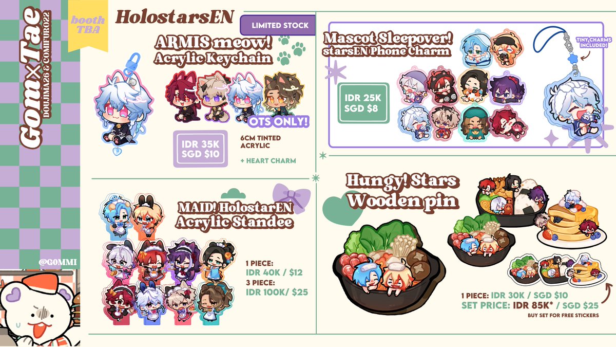 G0MMI's tweet image. ꒰💗&amp;amp;🔁are super appreciated ₊𖥔 

G0MMI's #CF22 PO ✦ #Doujima2026 catalog ♡ྀི ₊  

🗓️ PO Close : 15 April

 ✦ Pickup for CF22 &amp;amp; Doujima26✅
 ✦ Mail orders coming soon !
 ✦ GO please DM me !
 ✦ originals, holostars EN, By The Beat 

(1/2)
#doujimasg #comifuro22catalogue