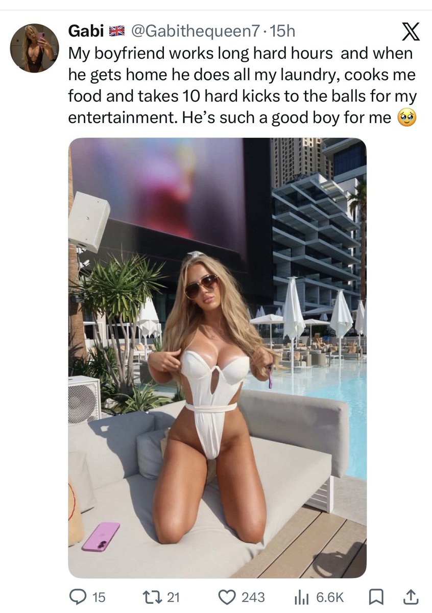 BbustingPolice's tweet photo. Arrested: @Gabithequeen7 

Claims to kick her boyfriend in the balls daily 

No proof of busting balls at all so unless further evidence is provided she is looking at a ballbusting fraud charge https://t.co/FwUBxVkuCK