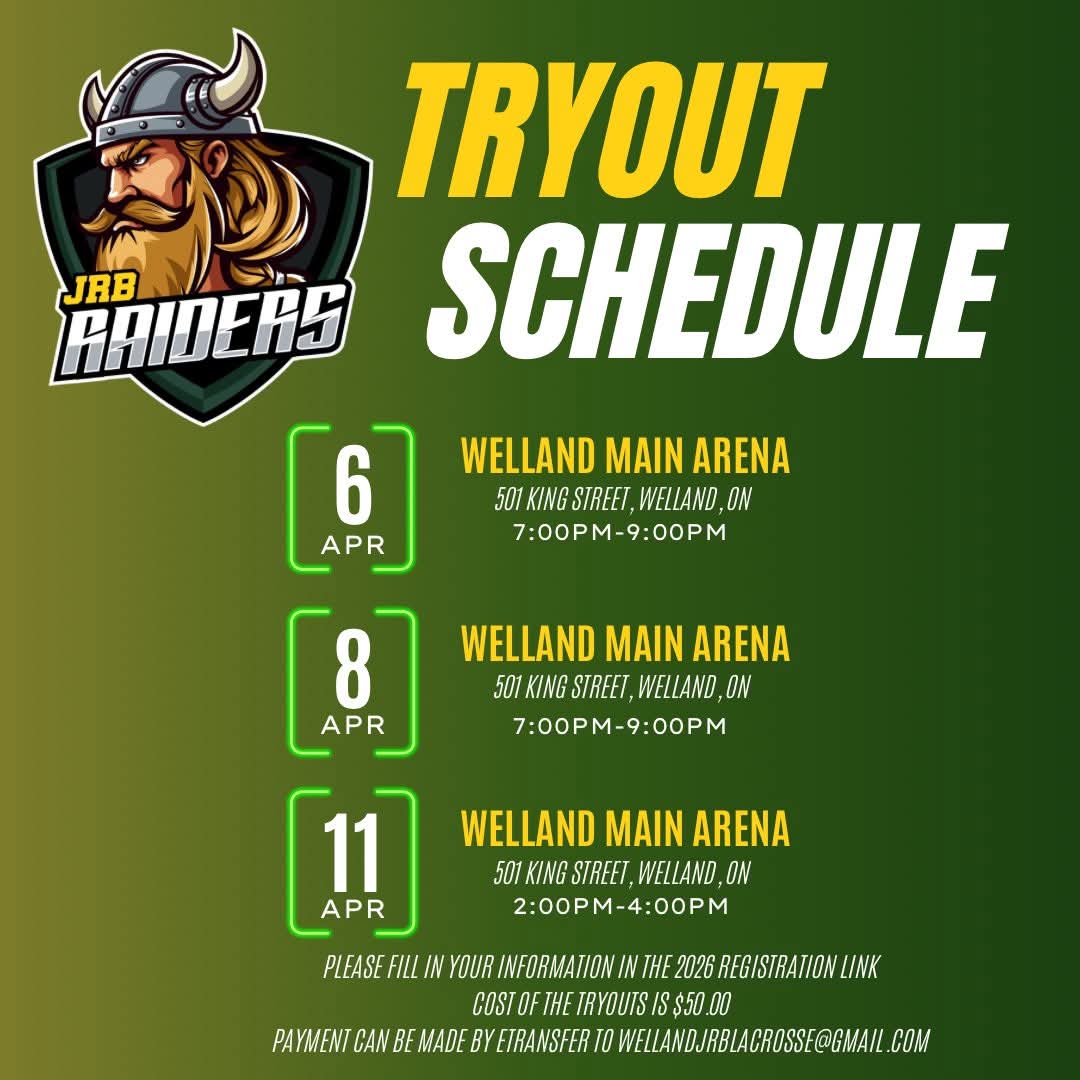 Welland Raiders Jr B Lacrosse Club tweet media