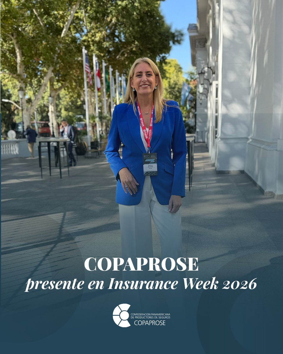 Copaprose's tweet photo. La presidente de COPAPROSE, Agustina Decarre, participó en el Insurance Week 2026 junto a líderes del sector asegurador internacional. Un espacio clave para analizar regulación, innovación, inteligencia artificial y el futuro del mercado.

#COPAPROSE #InsuranceWeek https://t.co/xuFArqTsg2