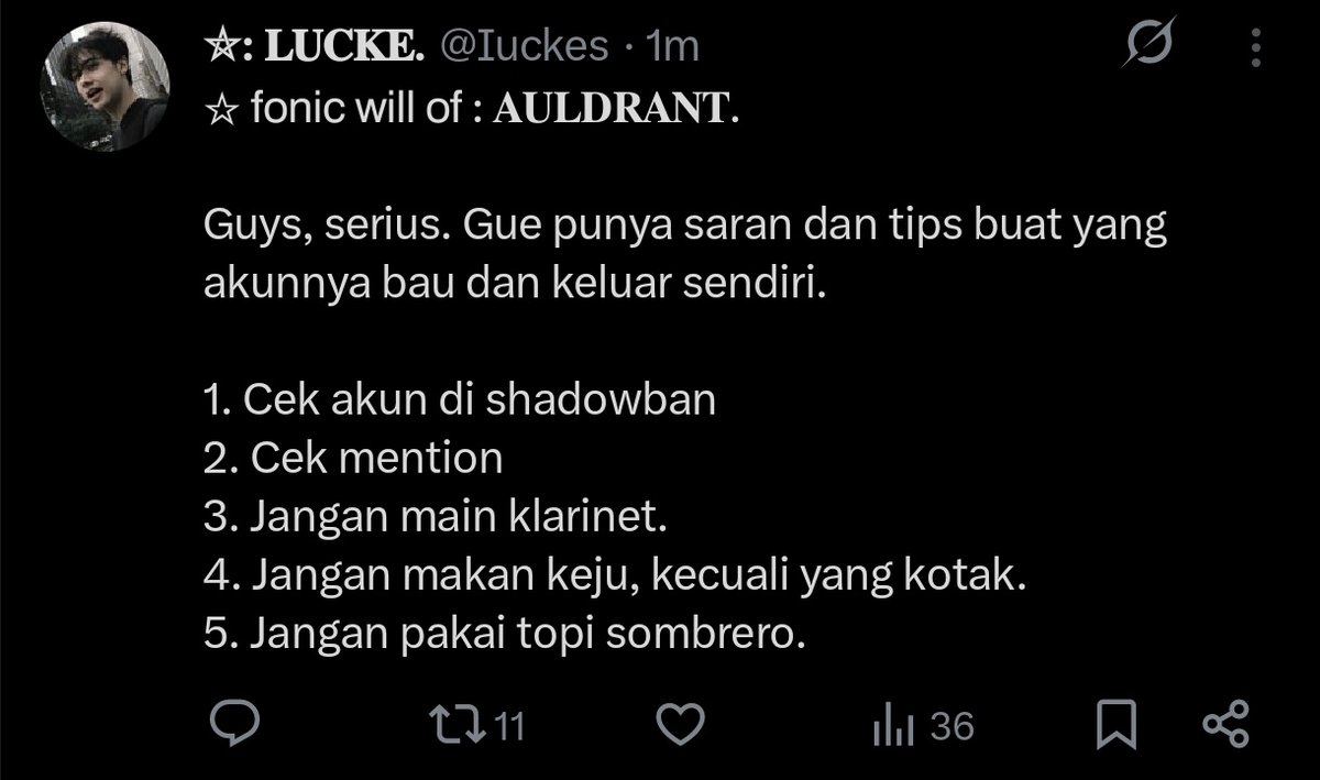 "Kok bisa kamu punya trust issue. Traumanya apa?" 

Me: