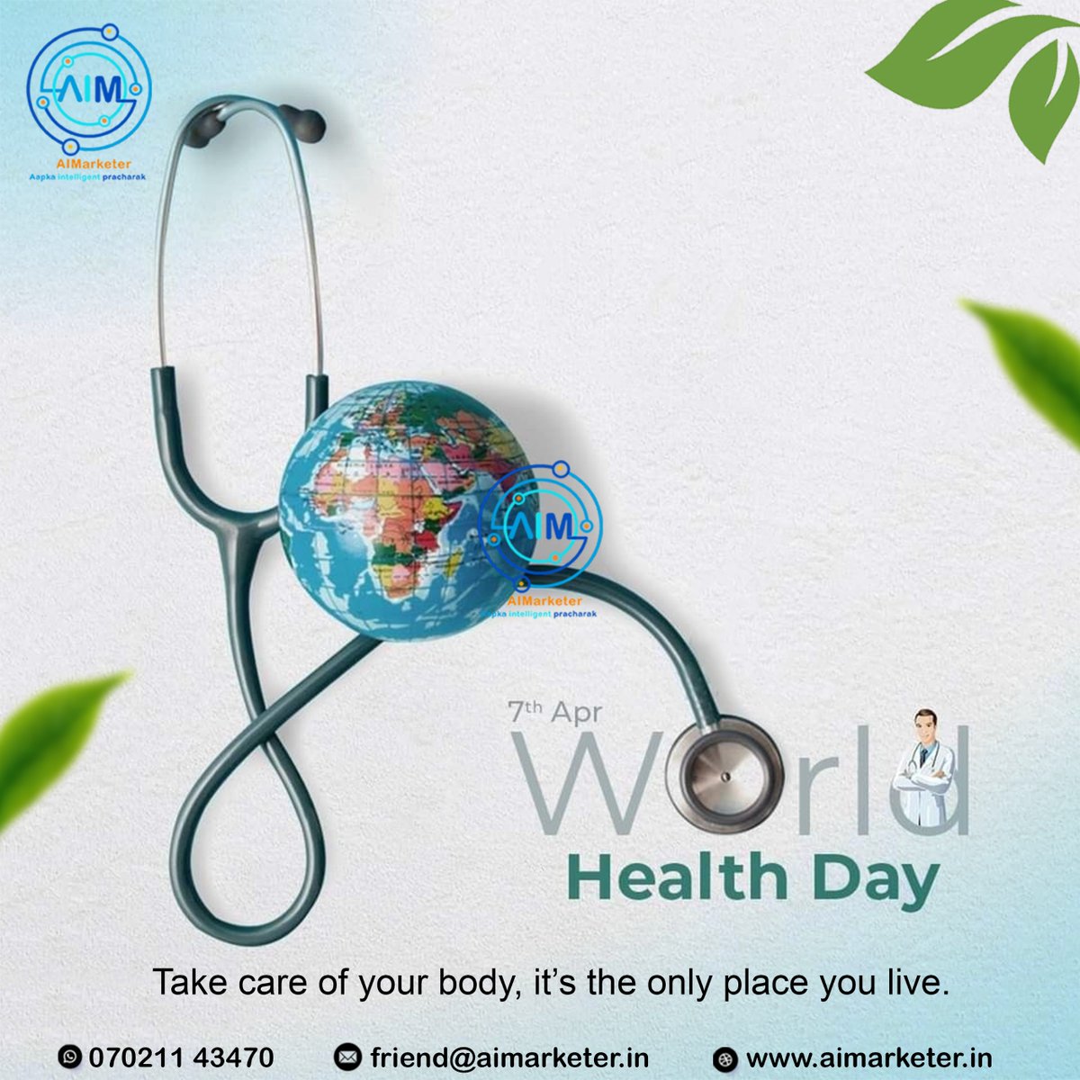 AimarketerD's tweet photo. 🌍 This World Health Day, remember: your health is your greatest wealth. 💚 Stay active, eat well, and take care of your body.

📞 070211 43470 | 🌐 https://t.co/kdP2ufsLwr

#WorldHealthDay #HealthIsWealth #StayHealthy #AIMarketer 🌿 https://t.co/DNn0RnBLxO
