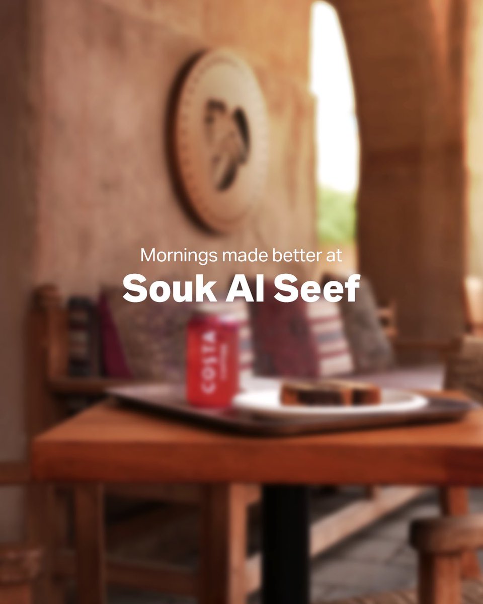 SoukAlSeef's tweet image. Start your day right with coffee from your favorite spots at Souk Al Seef ☕ #PeetsCoffee #BestiesCafe #Dunkin #CostaCoffee #SoukAlSeef #DubaiRetail
