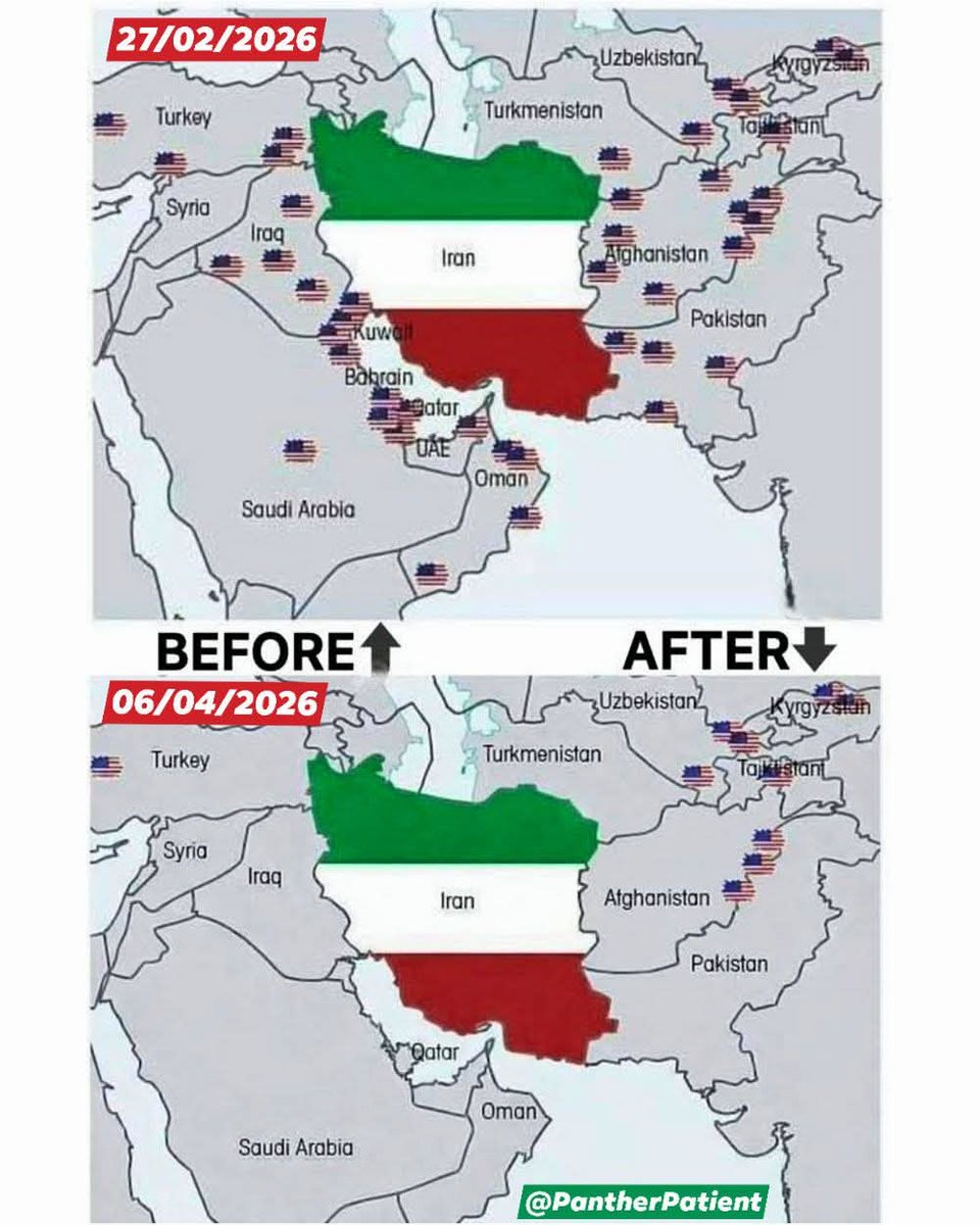 PantherPatient's tweet image. US 🇺🇸 military 🪖 bases in the middle 🌍east: Now VS Before 
#MiddleEast #US #MilitaryBase #Now #Before #PantherPatient