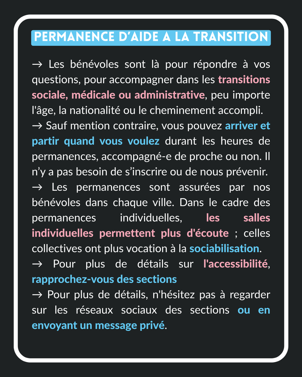 OrgaSoliTrans's tweet photo. 🩵 Beaucoup de permanences cette semaine à travers l'hexagone, nos membres vous donnent RDV à Pau, Saint Denis, Angoulême, Nîmes, Lille, Tours et Chambéry : https://t.co/Qe4iISUJfN