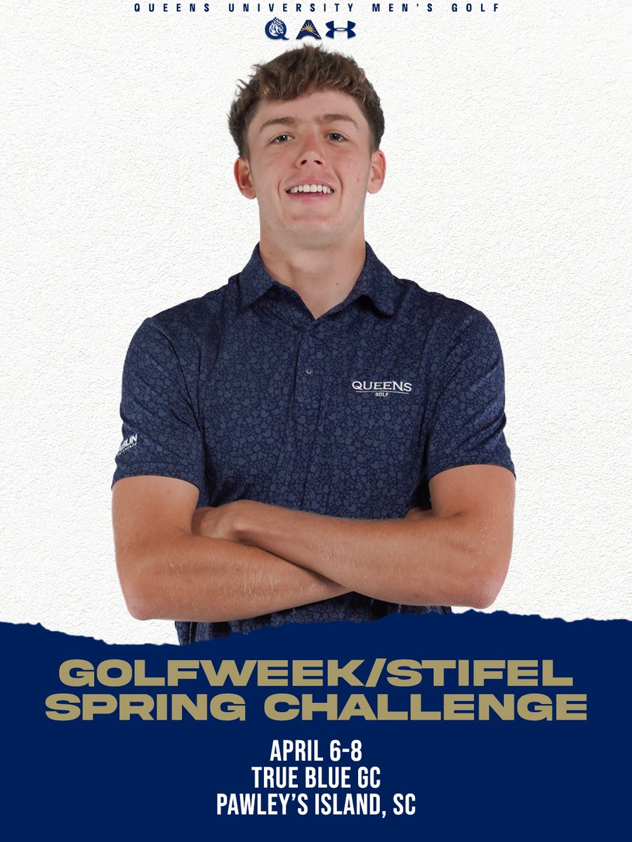 QueensMGolf's tweet photo. Closing our regular season at the Golfweek/Stifel Spring Challenge!

📊 https://t.co/ctlxio2gSw 

#RoyalsRise | #QUeenCity | #ALLIn https://t.co/UHL2P9RJbM