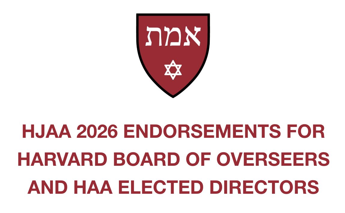 HarvardJews's tweet photo. HJAA met with 15 candidates for Board of Overseers and HAA Elected Directors. 
We're endorsing the ones committed to accountability, academic rigor, and addressing antisemitism at Harvard.

Our full endorsements: https://t.co/uX9RymeOgd

Vote by May 19. #Harvard #HigherEd https://t.co/JGMHeaGWbJ
