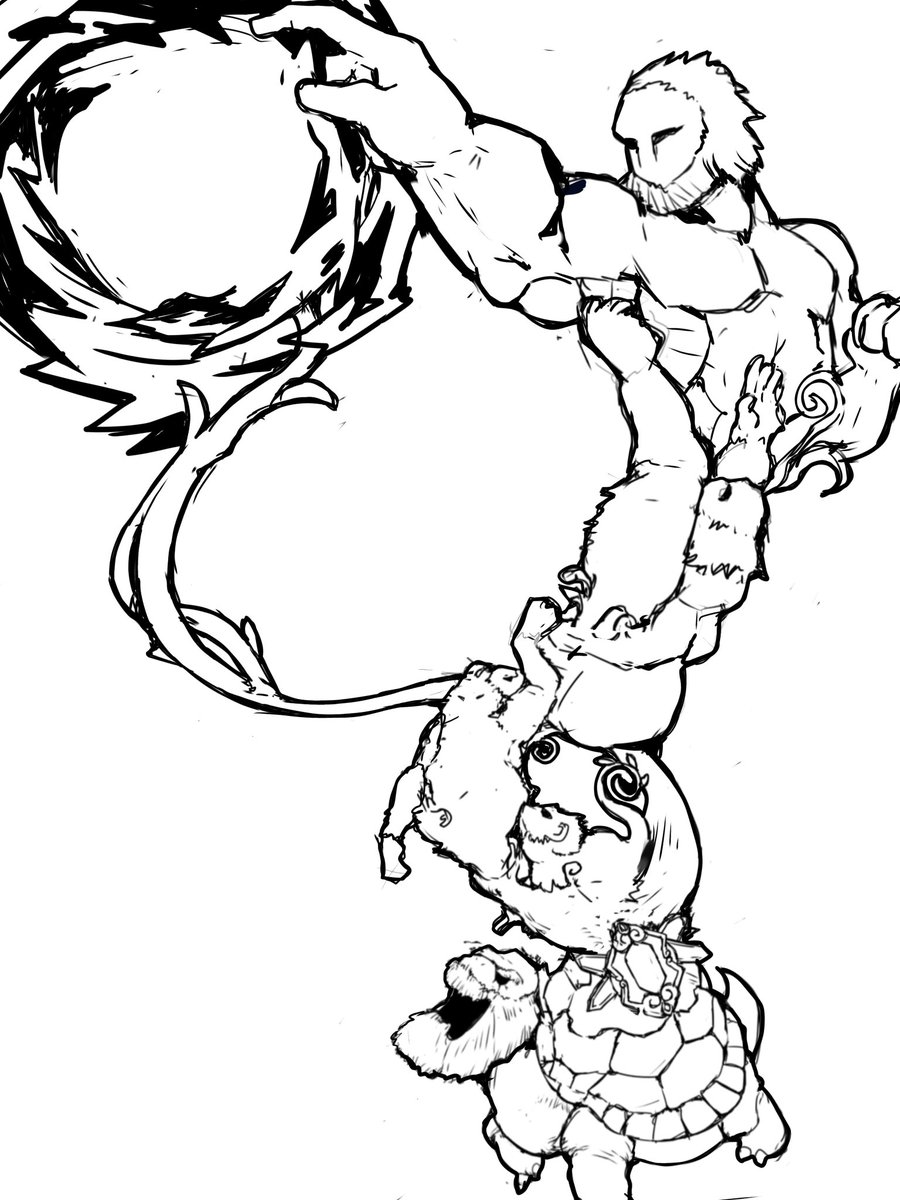 zerimaru1216's tweet photo. 下書きいい感じにできたけど色塗りがなんか納得いかなくて没ったのでだれかにこの構図あげます https://t.co/qY15VQqjob