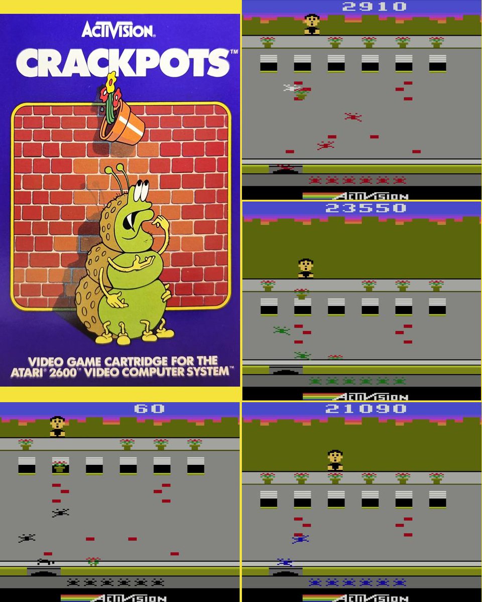 TheRetroSlayer's tweet image. Crackpots - Atari 2600 (1983)
Remember the sheer panic of trying to drop pots on spiders climbing up the walls? 🕷️

#Crackpots #Atari2600 #RetroGaming