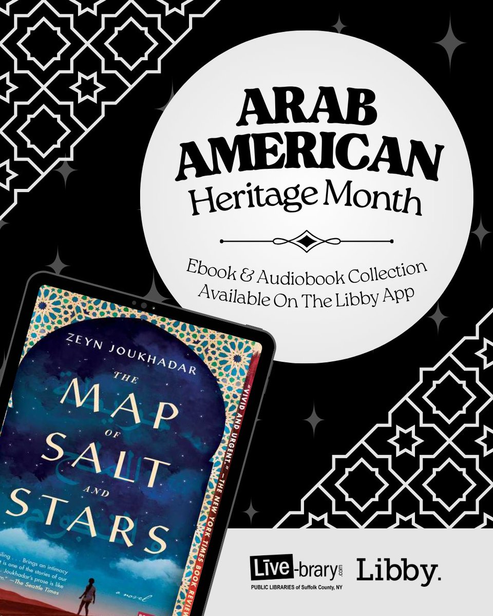 livebrary's tweet photo. Celebrate #ArabAmericanHeritageMonth with us by checking out an ebook or audiobook from the Arab American Heritage Month collection on Libby!
🔗 https://t.co/Oady7wA0Wv https://t.co/opnpDfSSU4
