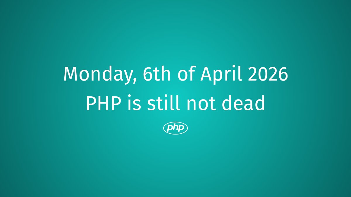 Is PHP dead? tweet media