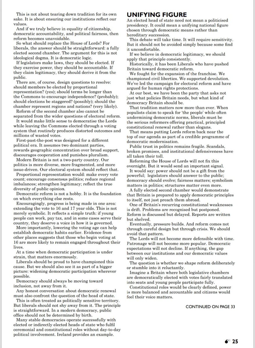 MathewHulbert's tweet image. ✍️ READ: My two and a half page long-read in the latest edition of Liberator, on why House of Lords reform is urgently needed and as part of a sweep of changes to our unwritten constitution.

Read the full magazine, here:
liberatormagazine.org.uk/recent-issues/