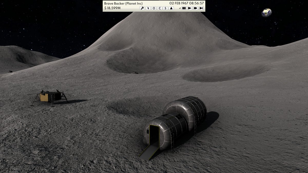 outerspaceshack's tweet photo. @DJSnM I remember the 'earthrise' photograph was a great inspiration for Outer Space Shack, the game about Moon space bases in the Apollo era I have been building for 5 years. https://t.co/aPh8tE3DA7