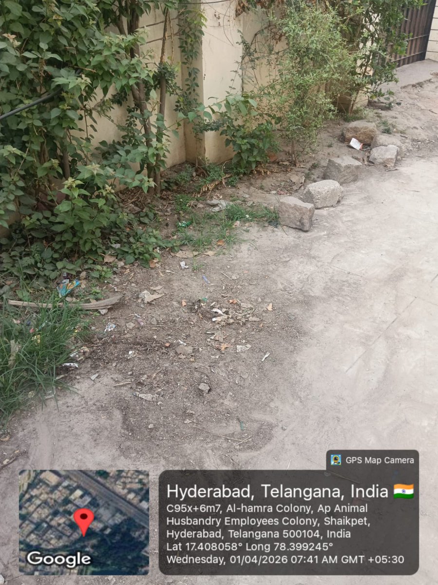 deeswm32's tweet photo. @kamran_jahan @CommissionrGHMC @CPRO_TGCM @GHMCOnline @HiHyderabad @swachhhyd @DeccanChronicle @DC_Golconda32 @Team_Road_Squad @TelanganaCMO @revanth_anumula Complaint attended and cleared already https://t.co/liR7U6FzE2