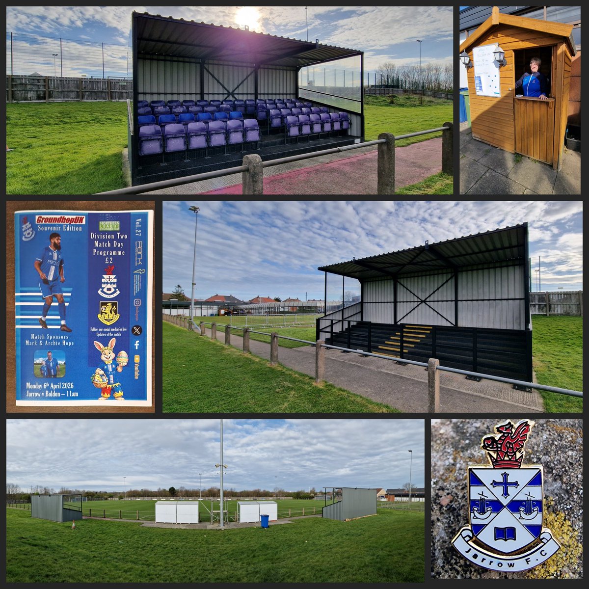 KevWHU42's tweet photo. New Ground Tick. 
Perth Green Community Association. 
@EbacNorthernLge Division Two. 
@jarrow_fc(0)2 @CABoldon(1)2.
Att:507
Jarra came back, but a late goalkeeping error gifted Boldon a point in this South Tyne Derby.
Best wishes to both sides. 
Part 1/2...
#groundhopping https://t.co/X5LPsAelxt