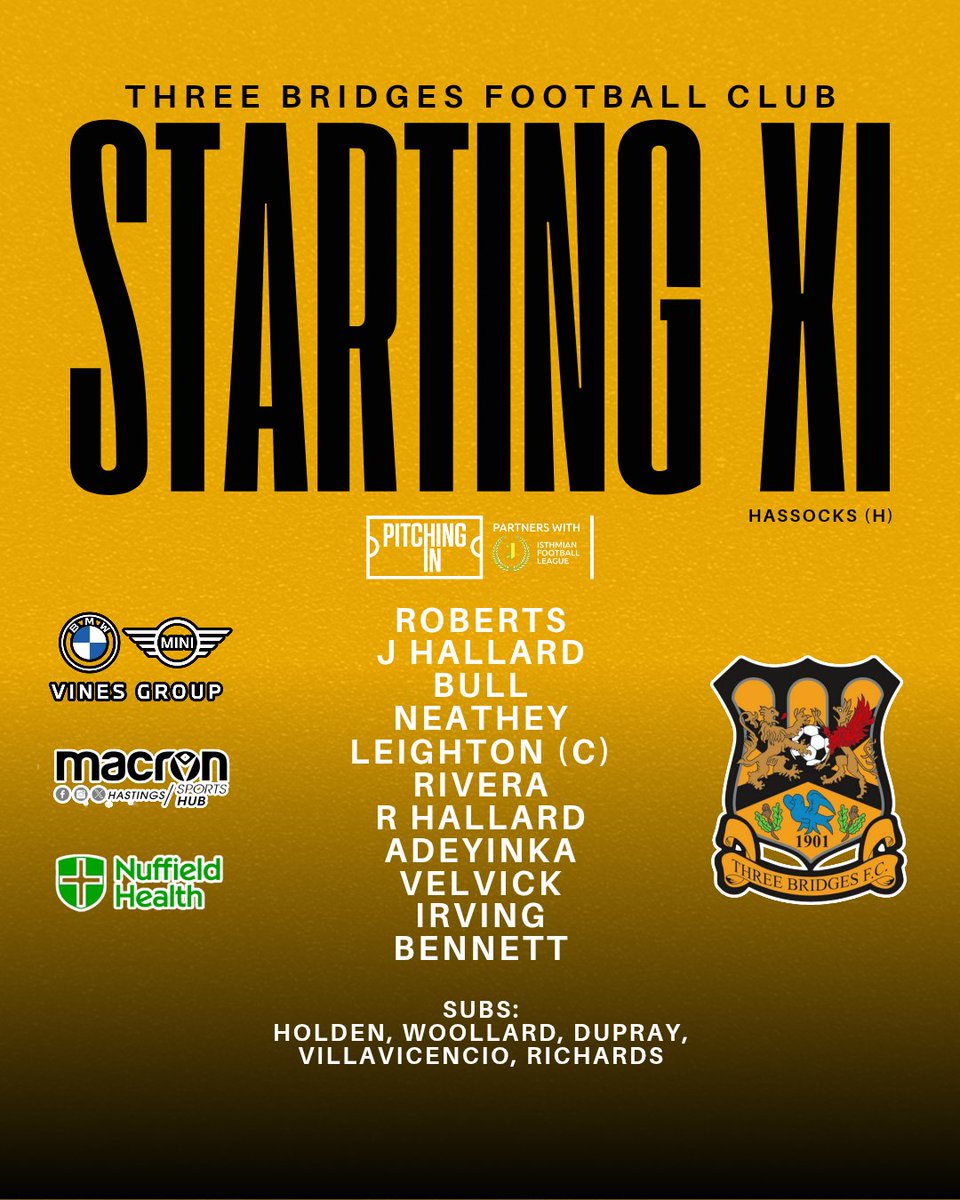 Today's Bridges team ⚽

#UpTheBridges🧡🖤