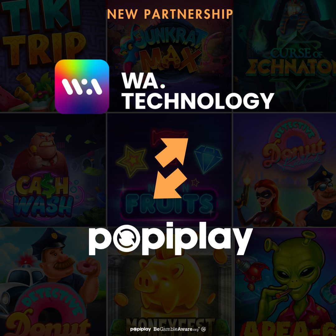 Popiplaydotcom's tweet photo. We’re excited to partner with WA Technology 🤝

A great step forward as we continue to grow, innovate, and deliver more value.

Read about it in our new article - https://t.co/UfW0n9naX9

#slots #popiplay #partnership #igaming https://t.co/mzVYP8yyHo