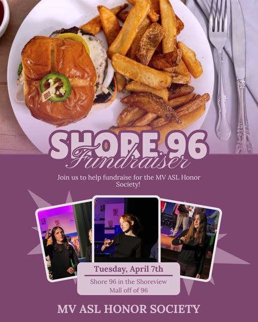 96Shore's tweet photo. Support MV ASL Honor Society tomorrow at the Shore. A portion of all sales will be donated to them. Thank you! https://t.co/NNIQjx23vl