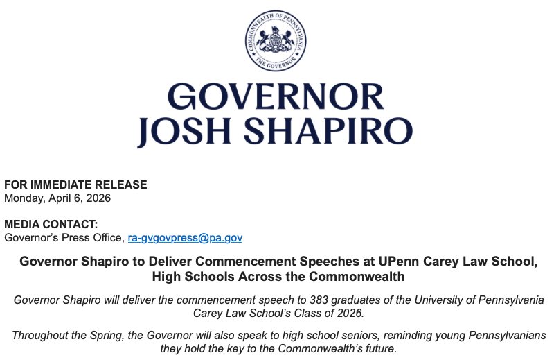 Pennsylvania Governor's Office tweet media